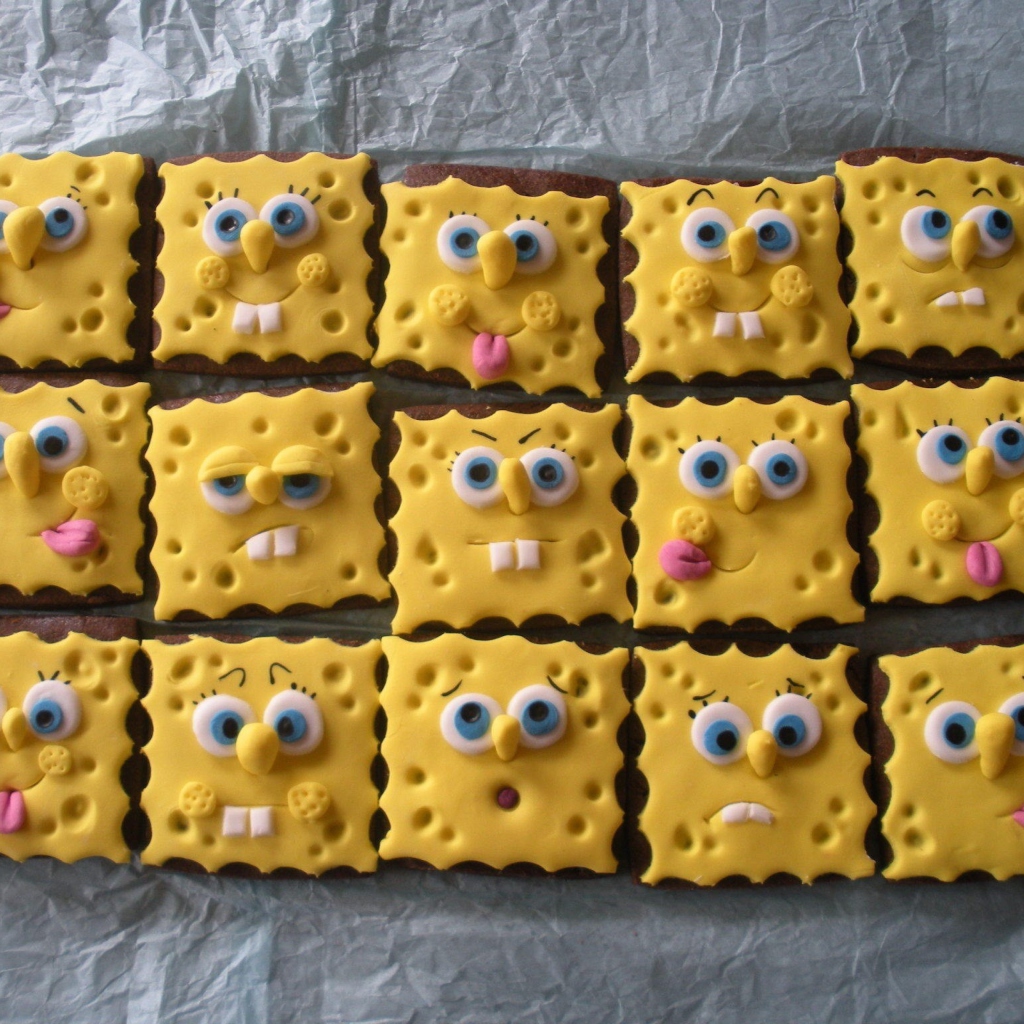 Обои Spongebop Squarepants Cookies 1024x1024
