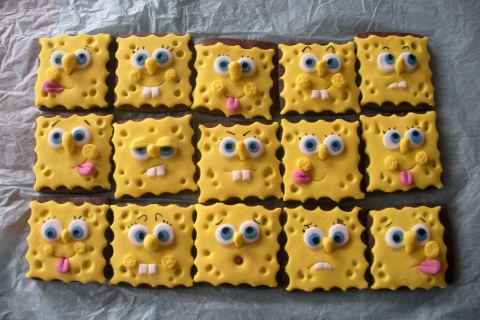 Обои Spongebop Squarepants Cookies 480x320