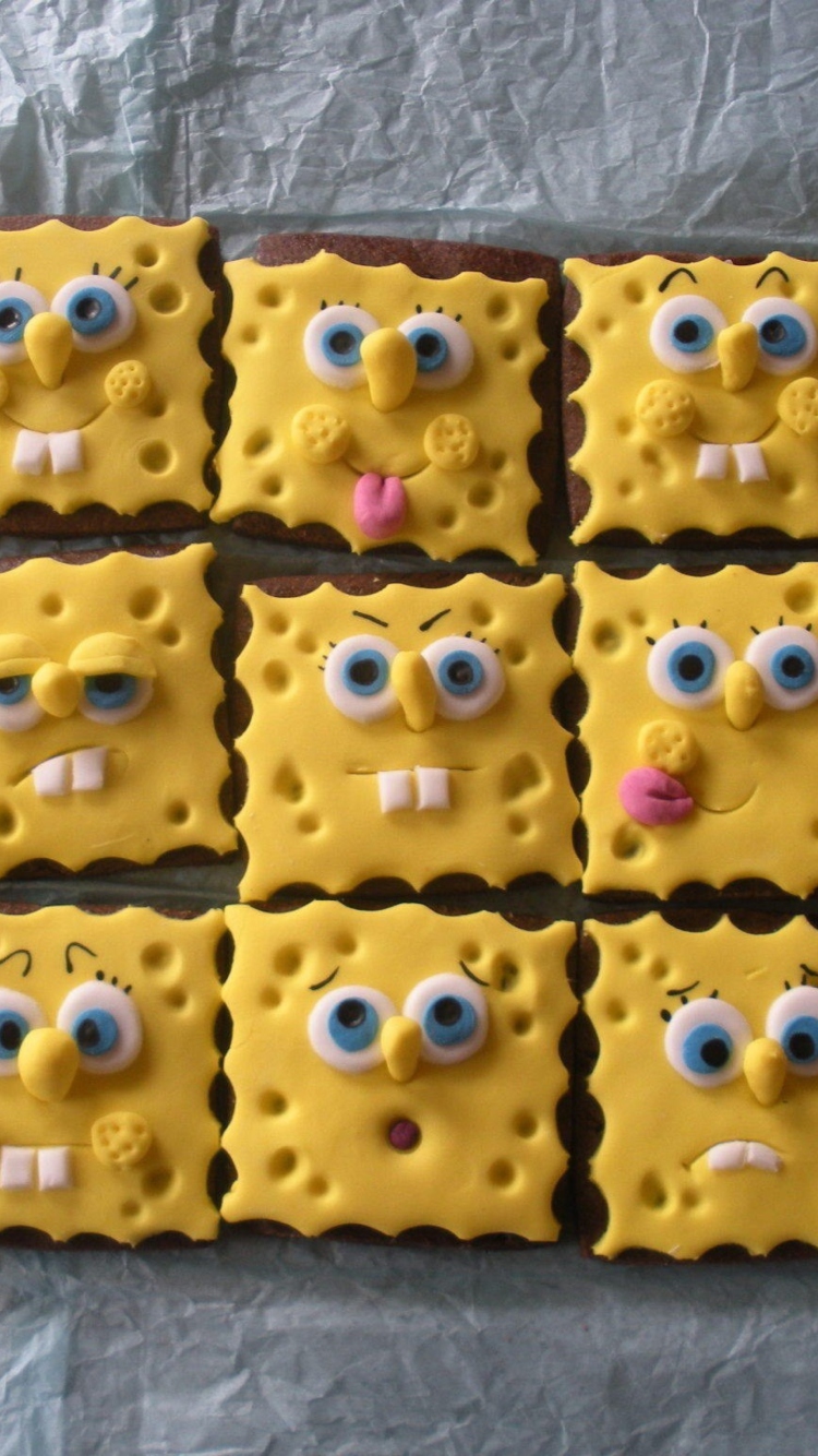 Das Spongebop Squarepants Cookies Wallpaper 750x1334