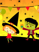 Fondo de pantalla Halloween Trick or treating Party 132x176