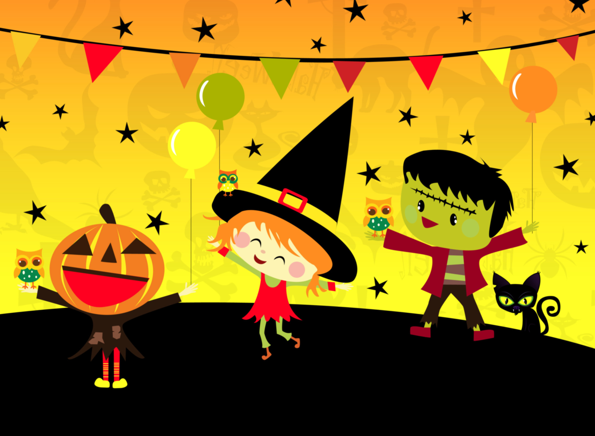 Sfondi Halloween Trick or treating Party 1920x1408