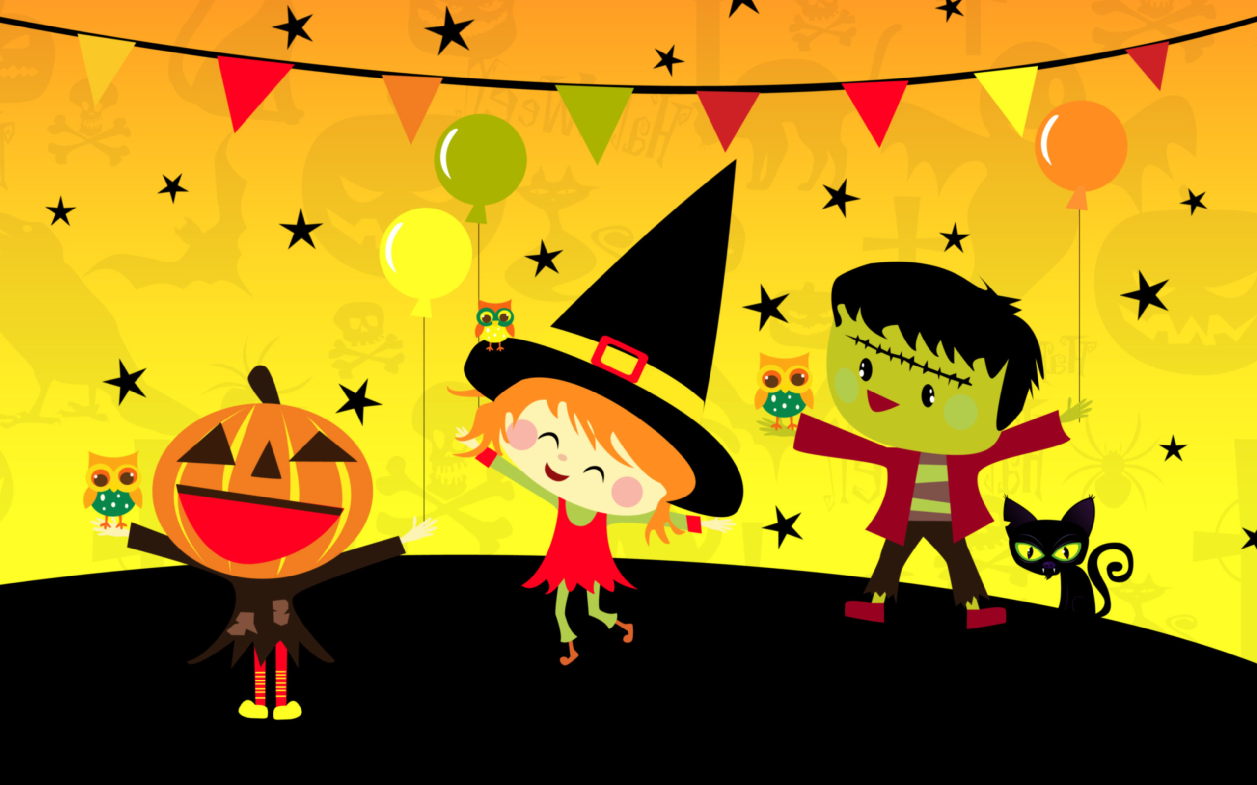 Halloween Trick or treating Party wallpaper 2560x1600