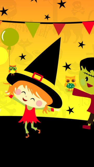 Halloween Trick or treating Party wallpaper 360x640