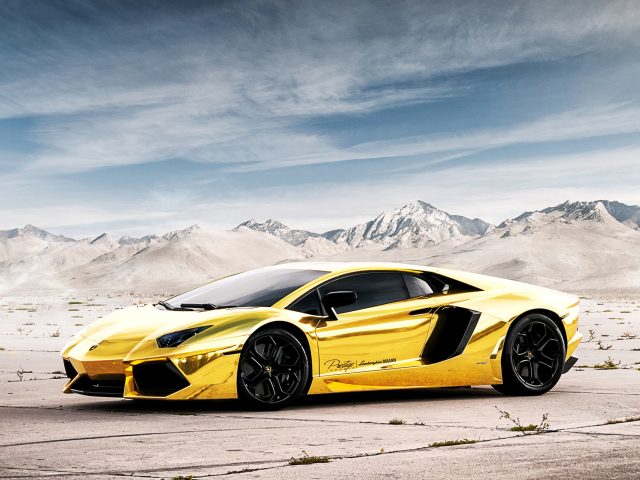 Screenshot №1 pro téma Lamborghini Yellow Glance 640x480