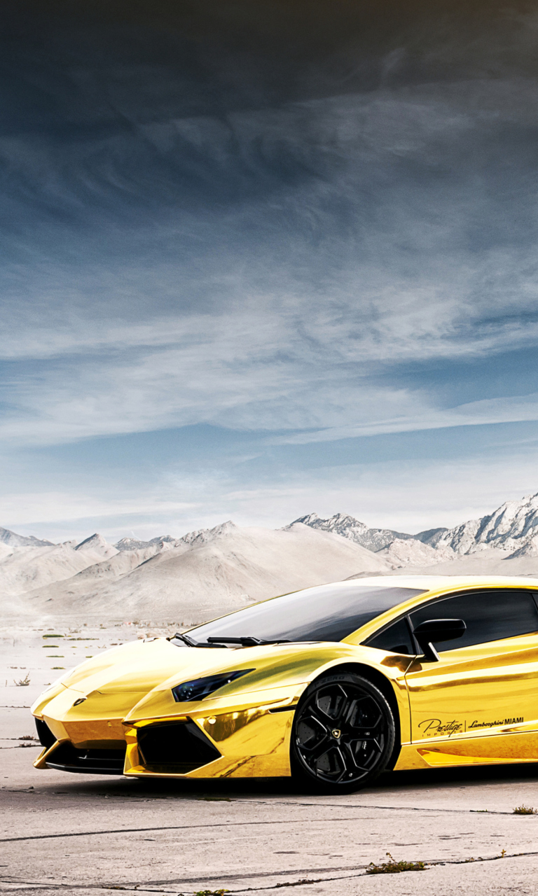 Screenshot №1 pro téma Lamborghini Yellow Glance 768x1280