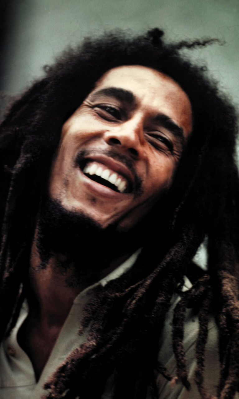 Fondo de pantalla Bob Marley Smile 768x1280