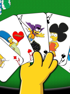 Fondo de pantalla Simpsons Cards 240x320