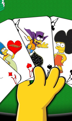 Simpsons Cards wallpaper 240x400
