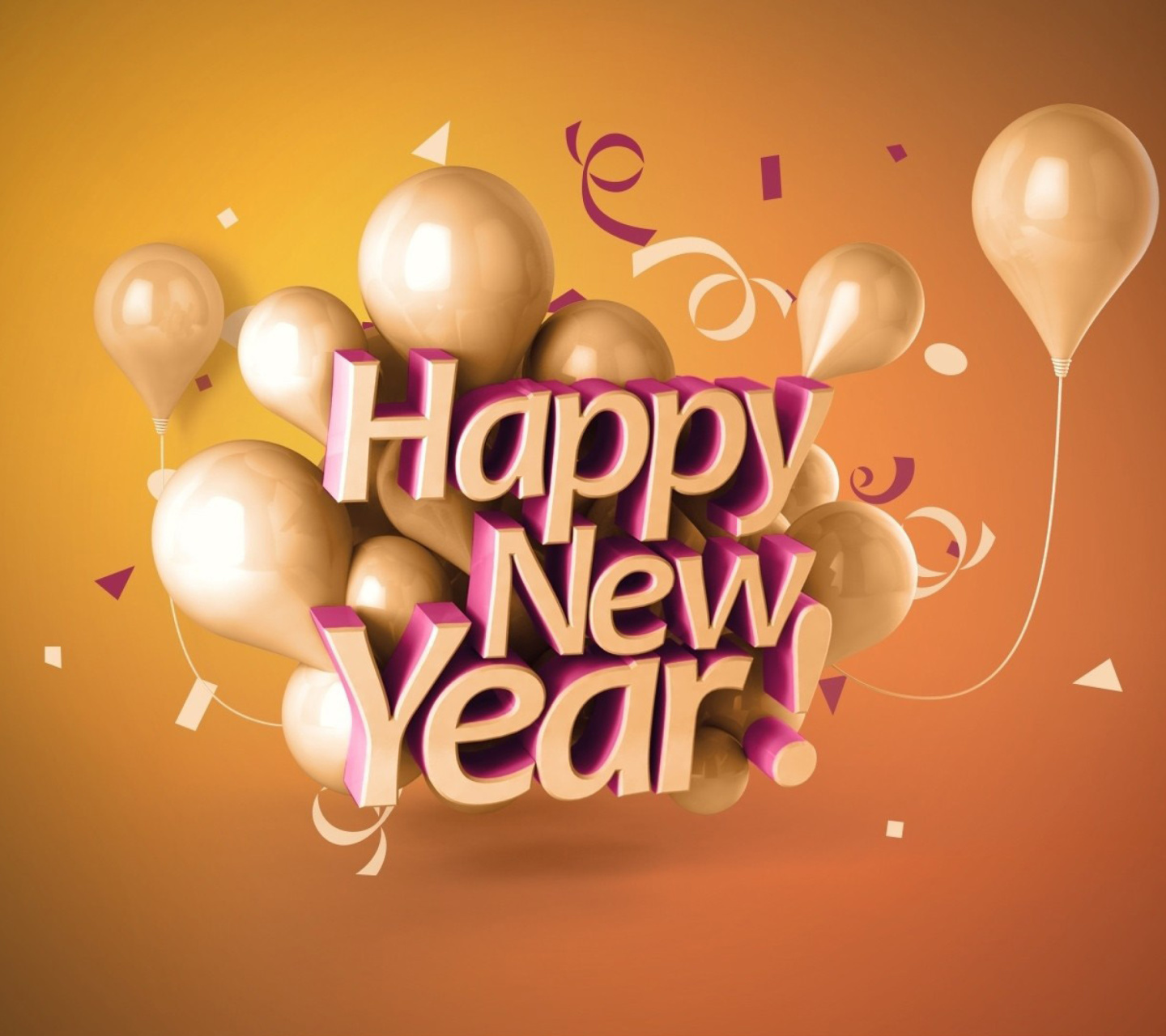 Fondo de pantalla Happy New Year Good Luck Quote 1440x1280