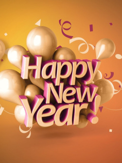Sfondi Happy New Year Good Luck Quote 240x320