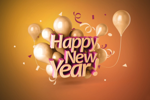 Happy New Year Good Luck Quote wallpaper 480x320