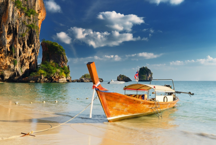 Boat On Beach wallpaper