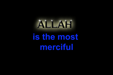 Das Allah Is The Most Merciful Wallpaper 480x320