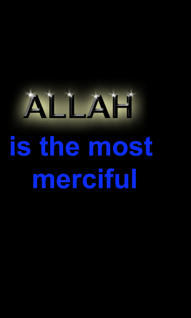 Allah Is The Most Merciful wallpaper 768x1280
