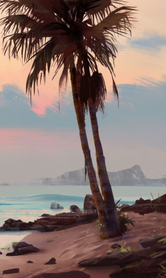 Sfondi Tropical Painting 240x400