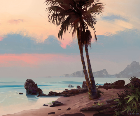 Fondo de pantalla Tropical Painting 480x400