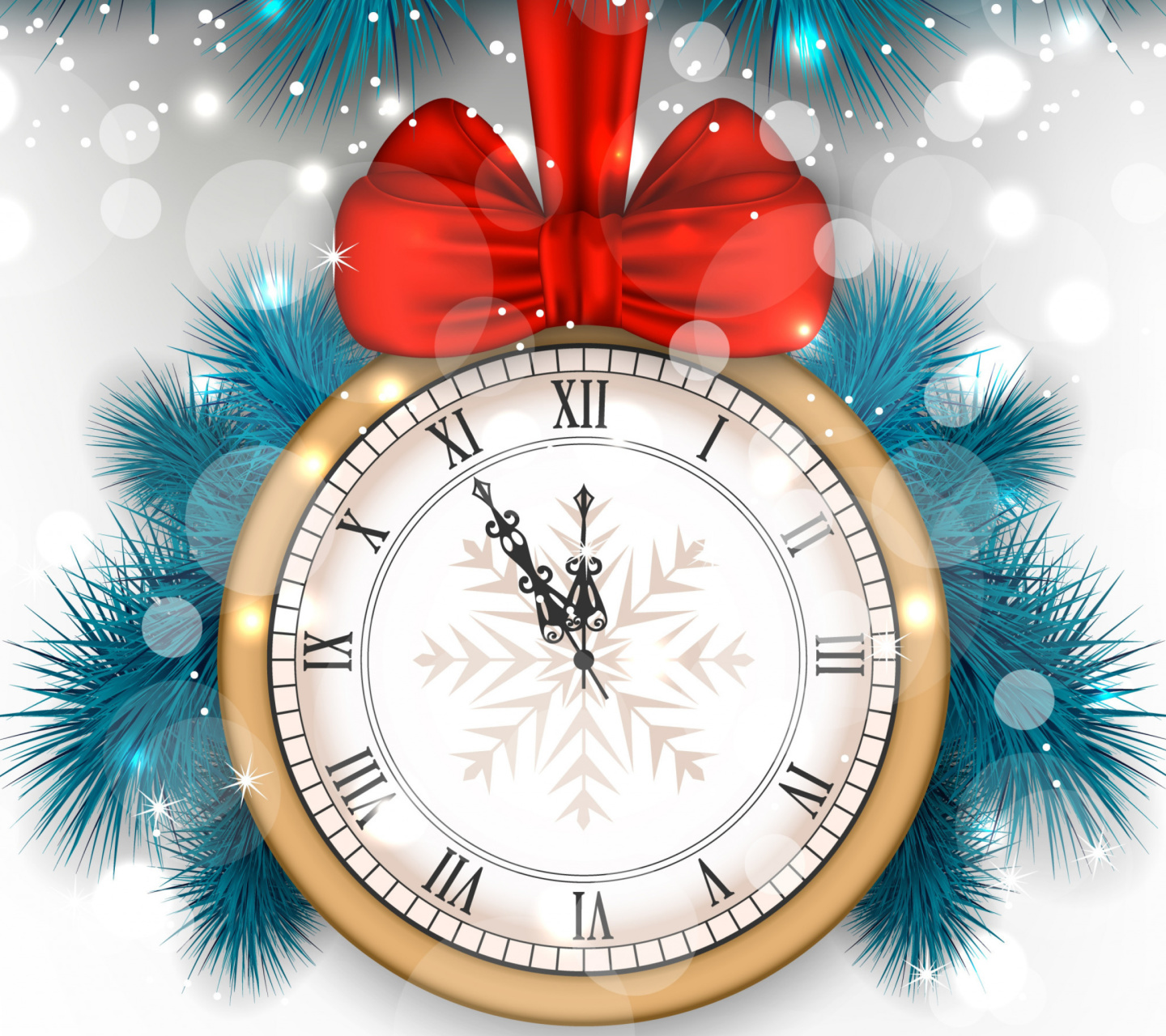 Fondo de pantalla New Year Clock 1440x1280