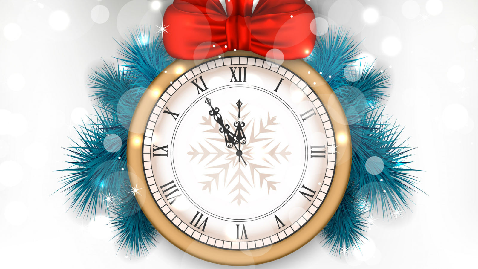 Fondo de pantalla New Year Clock 1600x900