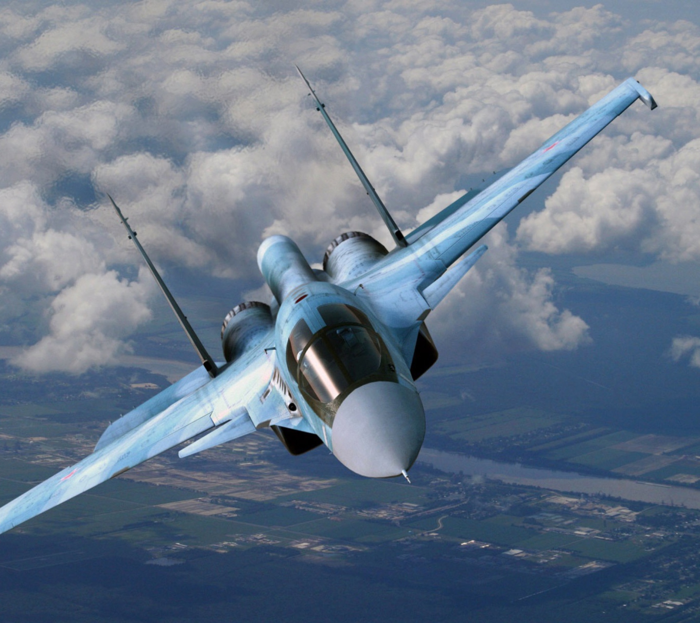 Fondo de pantalla Su-35 Flanker-E 1440x1280