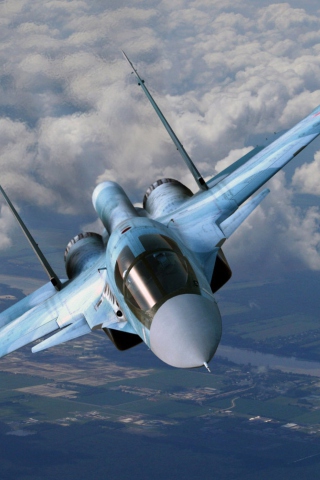 Su-35 Flanker-E wallpaper 320x480