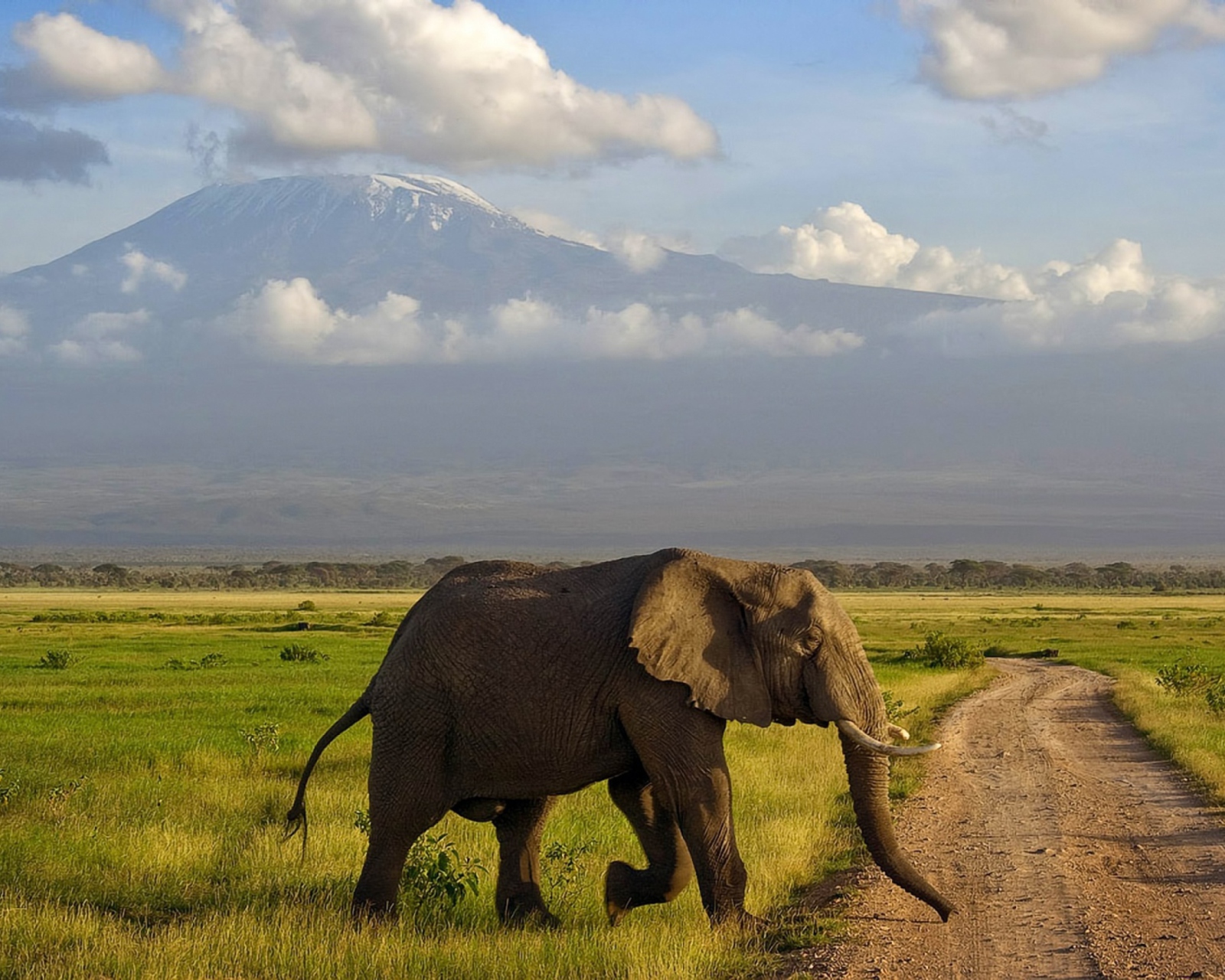 Screenshot №1 pro téma Elephant Crossing The Road 1600x1280