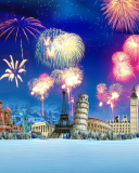 Das World Fireworks Wallpaper 128x160