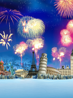 Sfondi World Fireworks 240x320