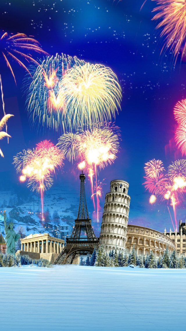 World Fireworks wallpaper 640x1136