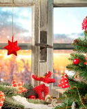 Das Christmas Window Home Decor Wallpaper 128x160