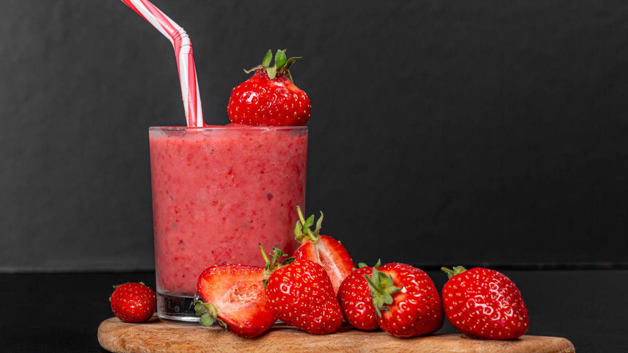 Das Strawberry smoothie Wallpaper 1280x720