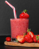 Strawberry smoothie wallpaper 128x160