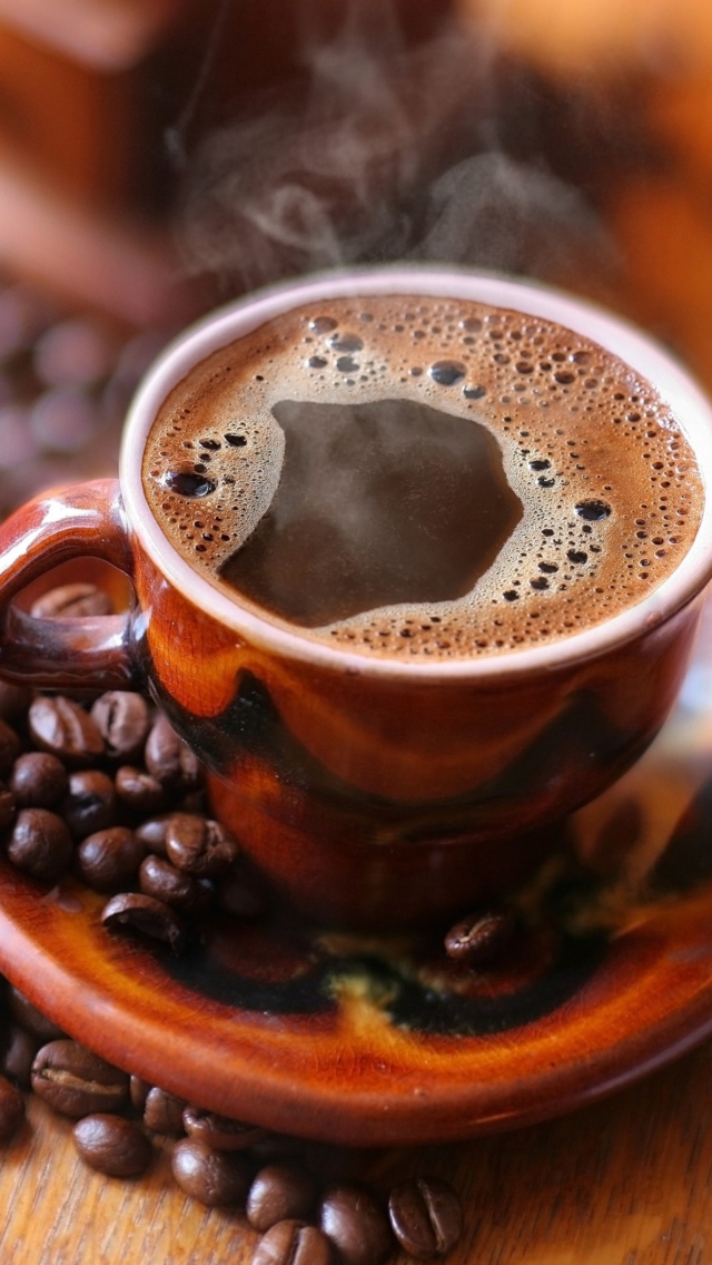 Das Taste Of Real Coffee Wallpaper 640x1136