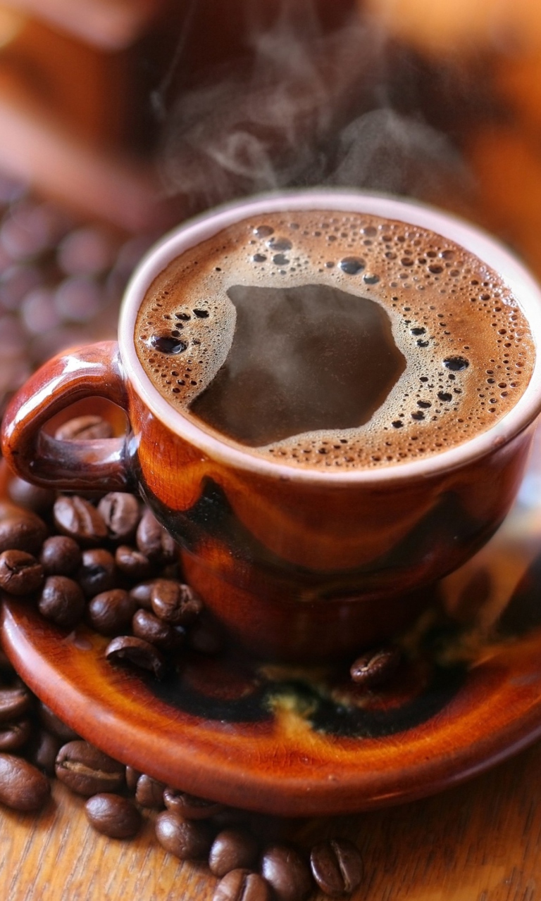 Taste Of Real Coffee wallpaper 768x1280