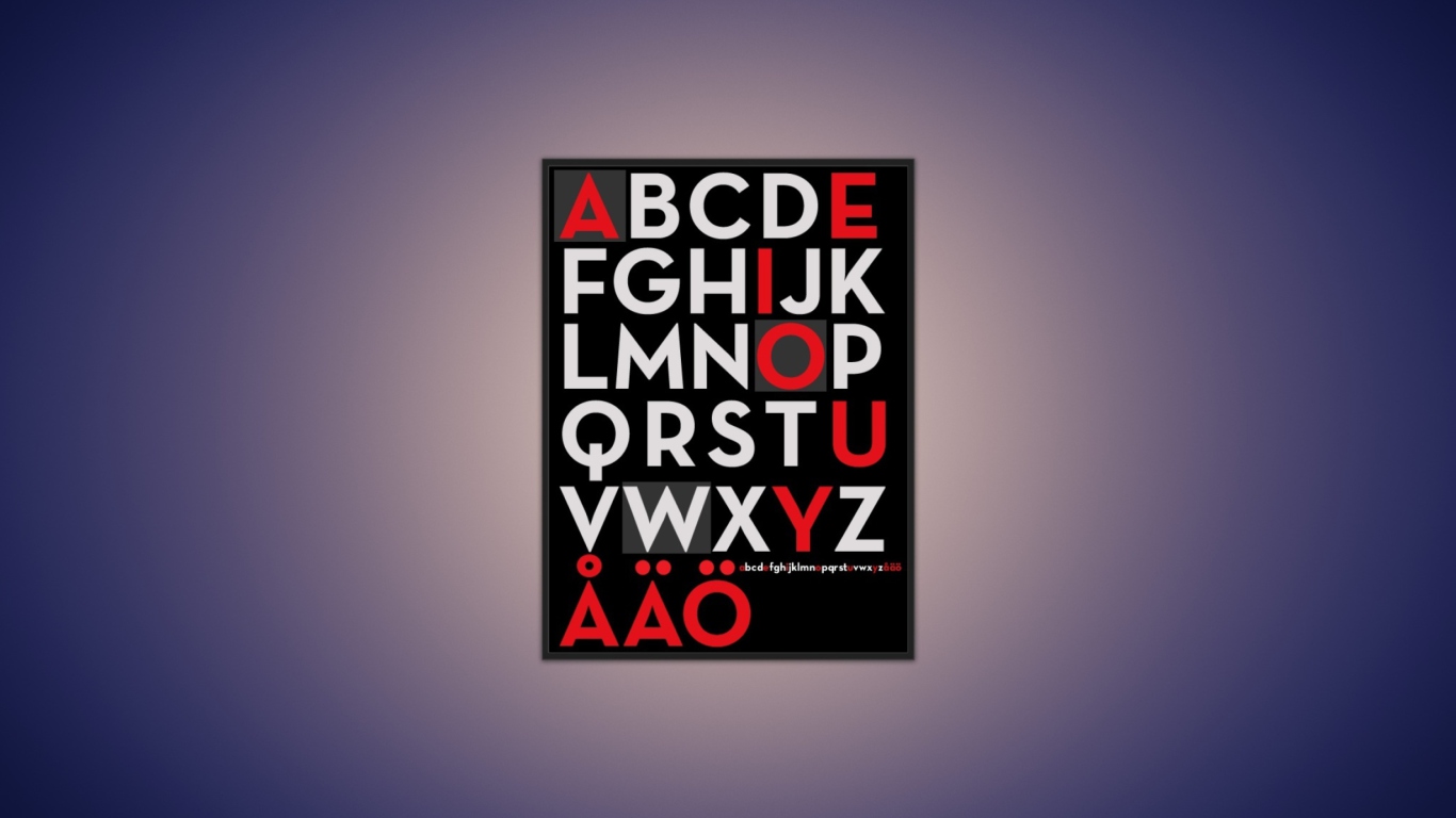 Alphabet wallpaper 1366x768
