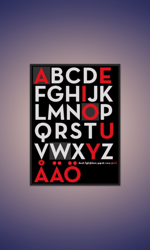 Alphabet wallpaper 480x800