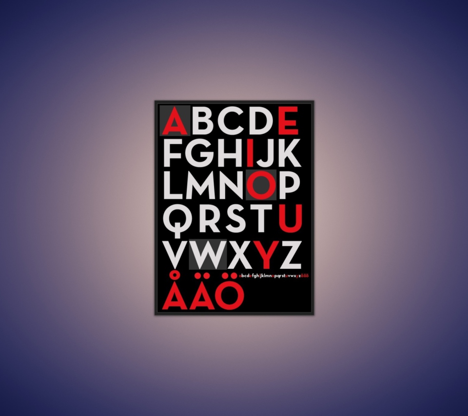 Alphabet wallpaper 960x854