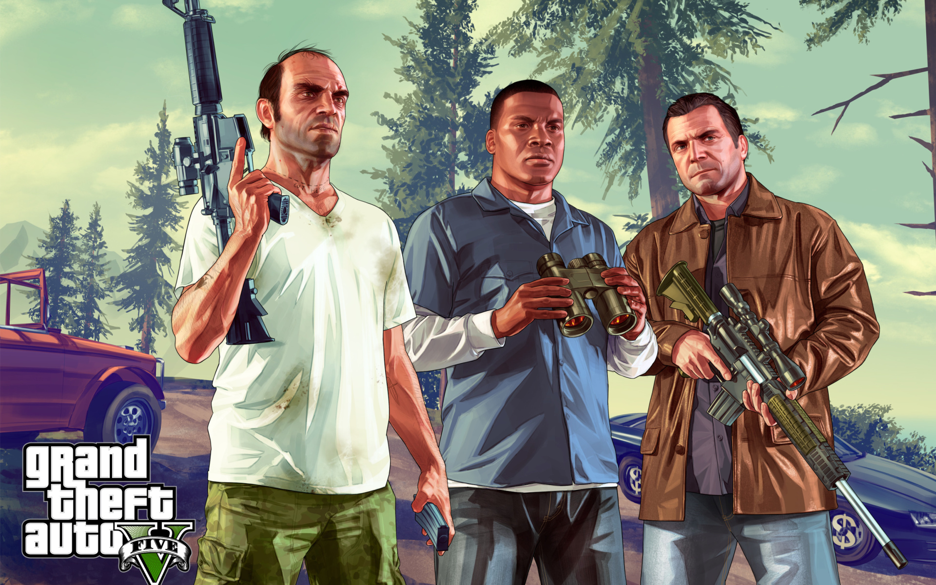 Grand Theft Auto V Gangsters wallpaper 1920x1200