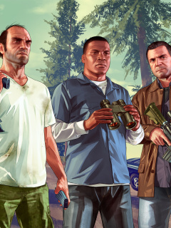 Sfondi Grand Theft Auto V Gangsters 240x320