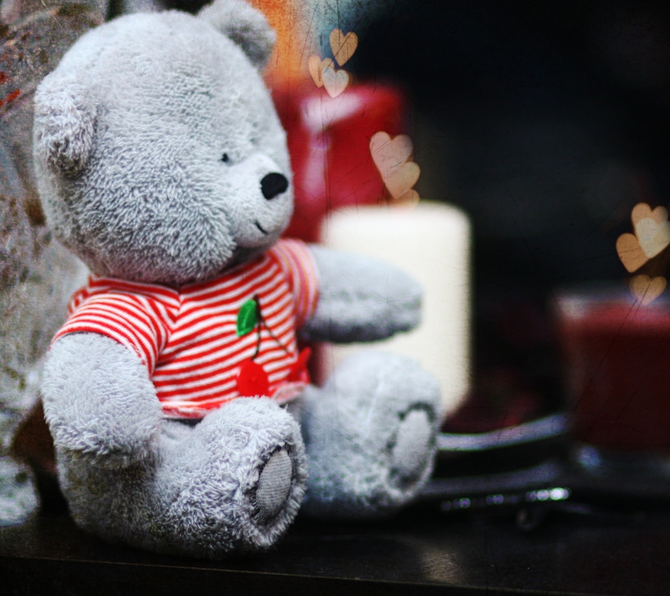 Fondo de pantalla Lovely Grey Teddy Bear 960x854
