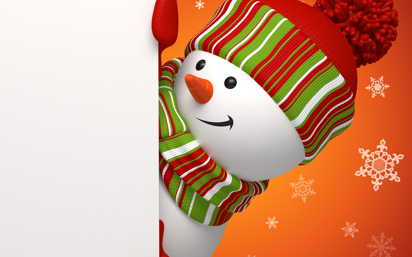 Screenshot №1 pro téma Snowman Waiting For New Year 1440x900