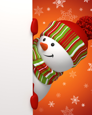 Snowman Waiting For New Year - Obrázkek zdarma pro 640x960