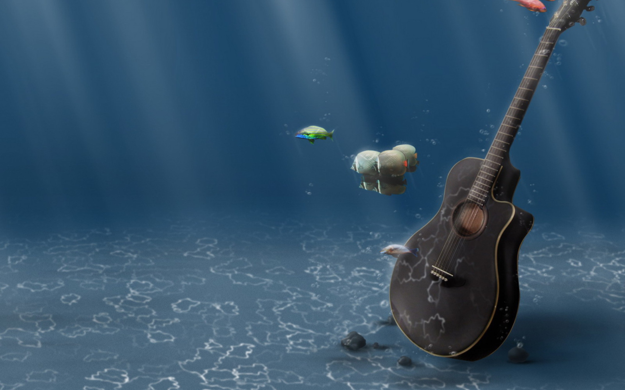 Screenshot №1 pro téma Underwater Guitar 1280x800