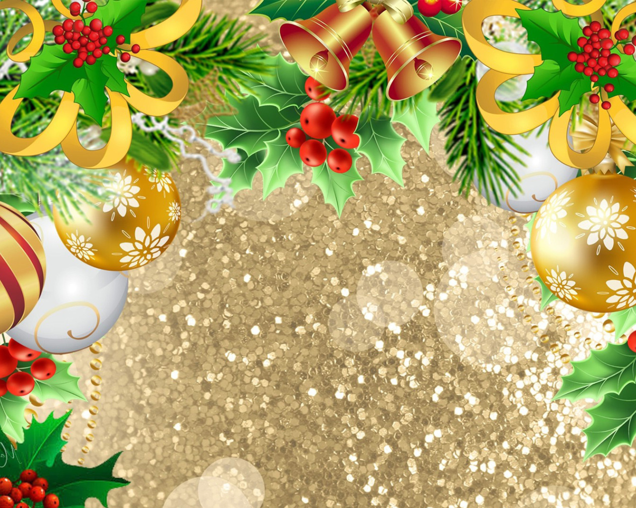 Screenshot №1 pro téma Christmas card decor 1280x1024