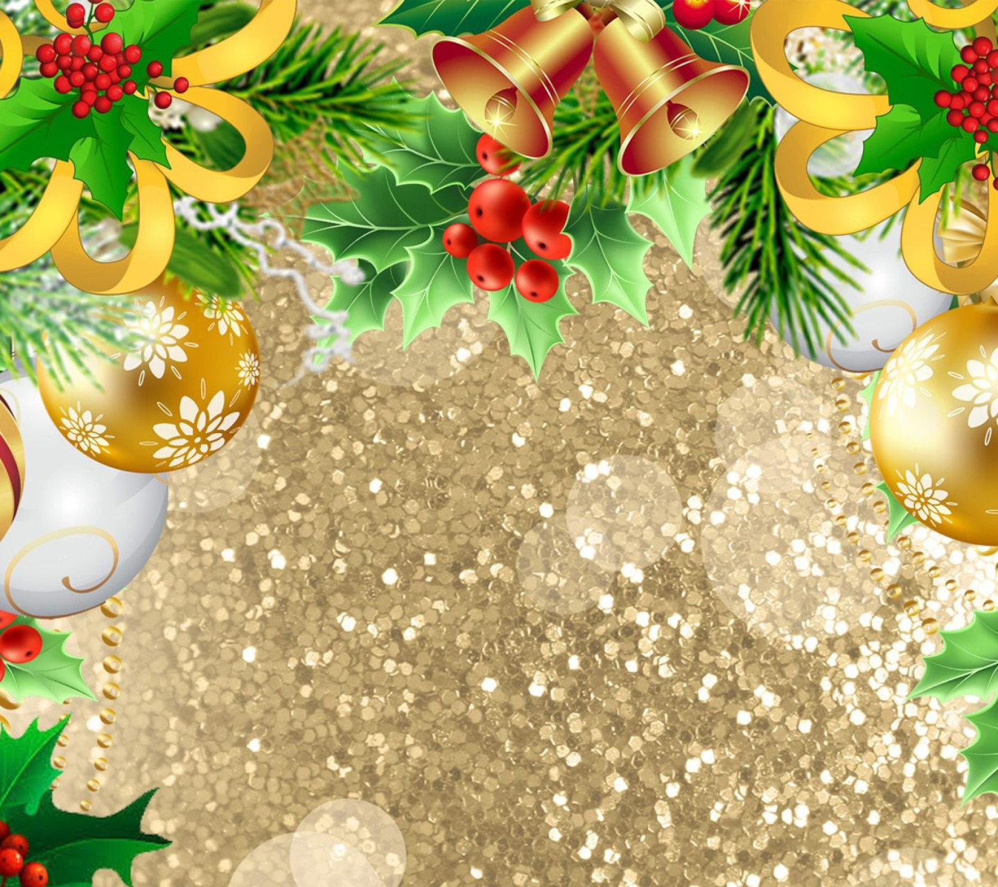 Fondo de pantalla Christmas card decor 1440x1280