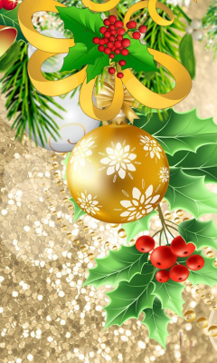 Fondo de pantalla Christmas card decor 240x400