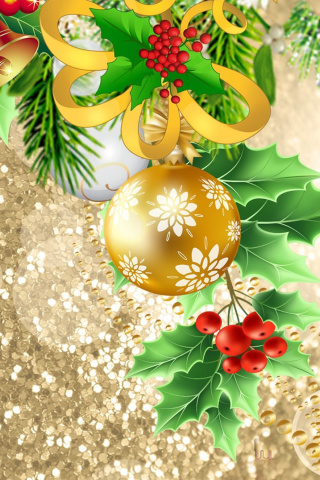 Sfondi Christmas card decor 320x480