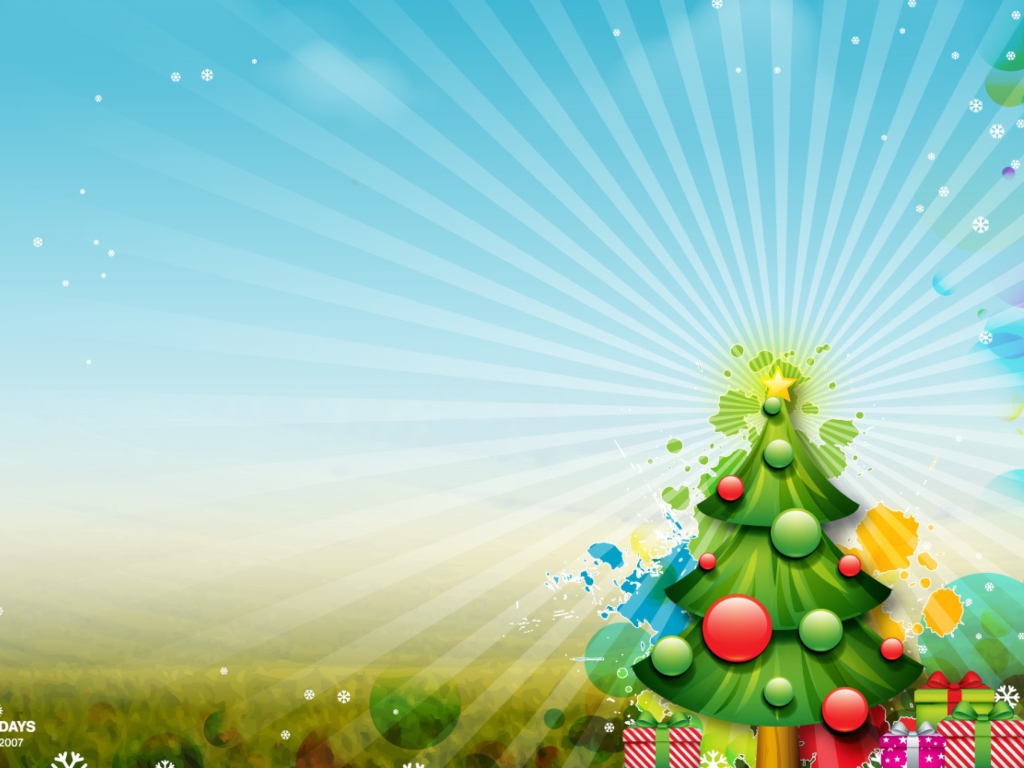 Screenshot №1 pro téma Beautiful Xmas Tree 1024x768