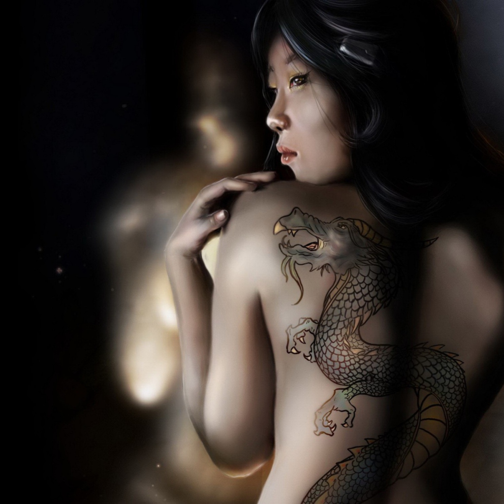 Fondo de pantalla Girl With Dragon Tattoo 1024x1024