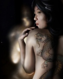 Screenshot №1 pro téma Girl With Dragon Tattoo 128x160