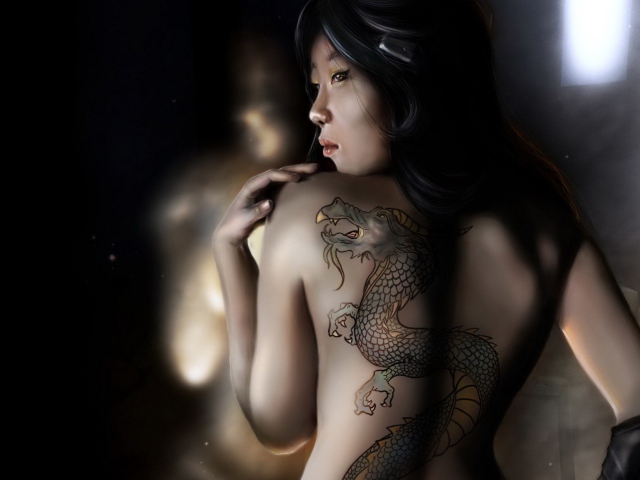 Fondo de pantalla Girl With Dragon Tattoo 640x480